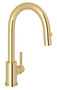 Rohl Perrin  Rowe Holborn C-Spout Pull-Down BarFood Prep in Unlacquered Brass
