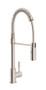 Rohl Lux Brushed Stainless Steel C-Spout Pro Pull-Down Kitchen Faucet