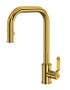 Rohl Perrin  Rowe Armstrong Unlacquered Brass U-Spout Pull-Down Faucet