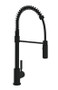 Rohl Lux Matte Black Stainless Steel C-Spout Pro Pull-Down Faucet