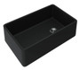 Rohl 32 Matte Black Allia Fireclay Single Bowl Kitchen Sink