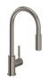 Rohl Lux Satin Nickel C-Spout Pull-Down Kitchen Faucet