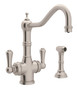 Rohl Perrin  Rowe Edwardian Collection Satin Nickel Kitchen Faucet