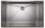 Rohl 35 Brushed Stainless Steel Single Bowl Kitchen Sink