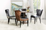 Hooker Furniture Dining Kale Accent Chair with Dark Brindle HOH Leather