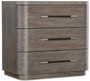 Hooker Furniture Modern Mood Nightstand with Three Drawers in Dark Wood Finish