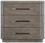 Hooker Furniture Modern Mood Nightstand with Three Drawers in Dark Wood Finish