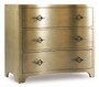 Hooker Furniture Living Room Sanctuary Three-Drawer Shaped Front Gold Chest