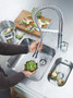 GROHE K7 Medium StarLight Chrome Semi-Pro Kitchen Faucet