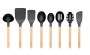 Epicurean Gourmet Series Utensils Natural Black Medium Turner