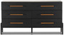 Four Hands Rosedale Dresser with 6 Drawers in Ebony Oak Veneer