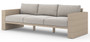 Four Hands Solano Collection Stone Grey  Washed Brown Leroy Outdoor Sofa