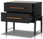 Four Hands Rosedale Nightstand with 2 Drawers in Ebony Oak Veneer
