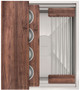 The Galley Ideal ThinTop BarStation 18 in American Black Walnut