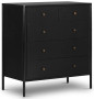 Four Hands Soto Dresser with 5 Drawers in Black