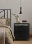 Four Hands Shadow Box Nightstand in Black