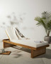 Four Hands Merit Outdoor Chaise Lounge in Venao Ivory