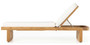 Four Hands Merit Outdoor Chaise Lounge in Venao Ivory