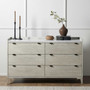 Four Hands Viggo Dresser with 6 Drawers in Vintage White Oak