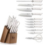 Cangshan 12-Piece Knife Block Set Helena Series With White Handle