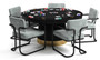RAM Game Room Prohibition Series 60-Inch Poker Table in Black