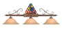 RAM Game Room Three-Light Billiard Pendant