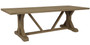 Sunset West Coastal Teak Trestle Dining Table in Coastal Teak