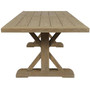 Sunset West Coastal Teak Trestle Dining Table in Coastal Teak