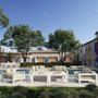 Outdoor Chair Cap-Antibes Matte White/Florent Beige