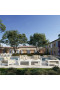 Outdoor Sofa Cap-Antibes Matte White/Florent Beige