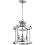 Transitional Lancaster 3 Light Dual Mount In Satin Nickel