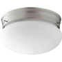 Transitional 6" Stn Opal Mushroom In Satin Nickel And Satin Opal