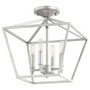 Transitional Gabriel 4 Light Ceiling Mount In Classic Nickel