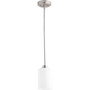 Transitional Lancaster Mini Pendant In Satin Nickel