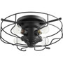 Modern Farmhouse 17" 4 Light Vintage Ceiling Mount In Noir
