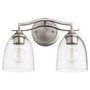 Transitional Jardin Clear Seeded Vanity In Satin Nickel And Clear/Seeded