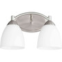 Transitional Barkley 2 Light Vanity In Satin Nickel
