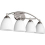 Transitional Barkley 4 Light Vanity In Satin Nickel