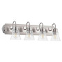 Traditional 4 Light Vanity With Clear Seeded In Satin Nickel And Clear/Seeded