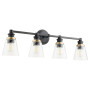 Dunbar 4-Light Vanity in Noir
