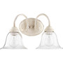 Transitional Spencer 2 Light Vanity In Persian White And Clear/Seeded