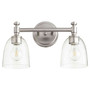 Transitional Rossington Clear Seeded Vty In Satin Nickel And Clear/Seeded