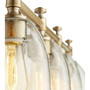 Transitional Rossington 4 Light Vanity In Aged Brass And Satin Opal