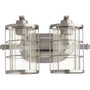 Industrial Ellis 2 Light Vanity In Satin Nickel