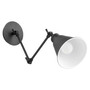 Mid Century Modern Metal Cone Wall Mount In Noir