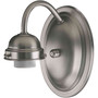 Traditional 1 Light Wall Mount In Satin Nickel
