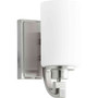Transitional Lancaster 1 Light Wall Mount In Satin Nickel