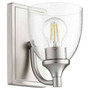 Transitional Enclave Clear Seeded Wall Mount In Satin Nickel And Clear/Seeded