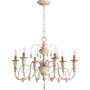Traditional Salento 25"/6 Light Chandelier In Persian White