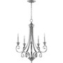 Traditional Bryant 5 Light Chandelier In Classic Nickel